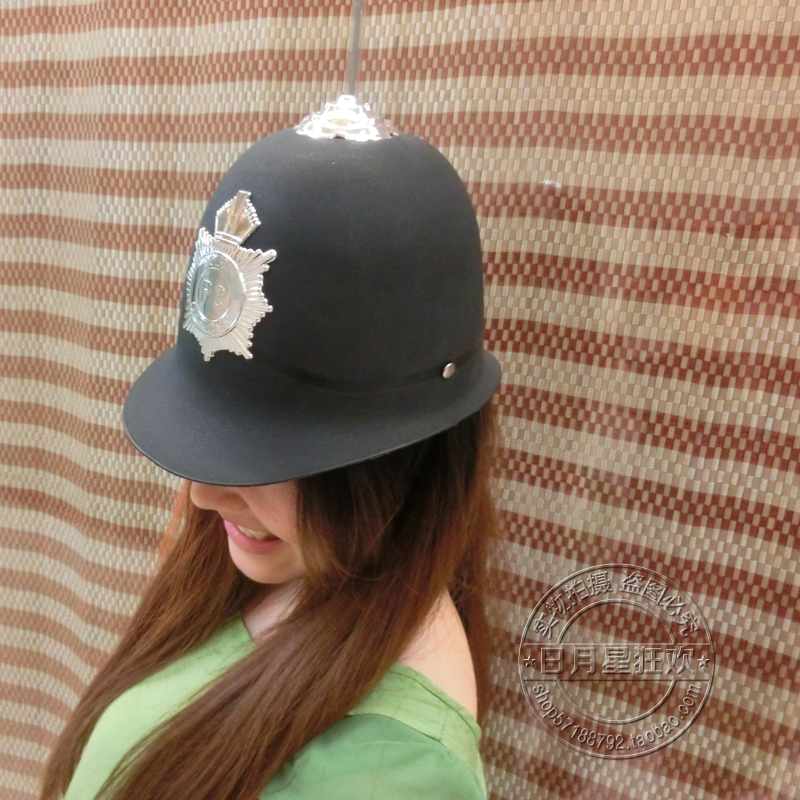 表演英国骑士帽子头盔警察帽子 爵士头盔表演帽子角色装扮骑士帽