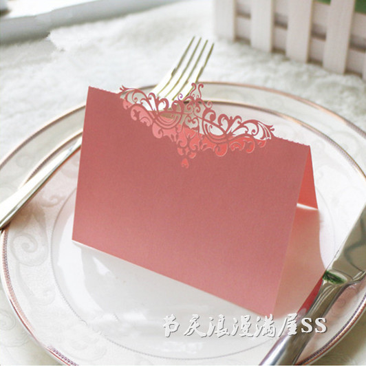 婚礼桌卡 镂空皇冠桌牌结婚宴席位卡欧式台卡 宴会座位卡定制20枚