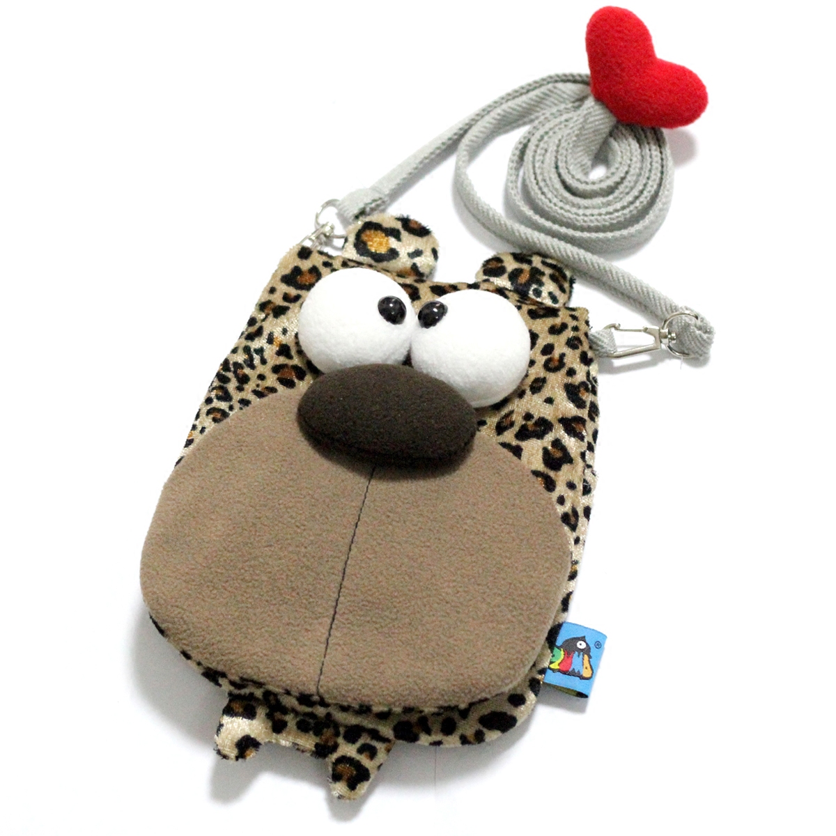 PLUMO皮洛姆三星苹果iPhone6plus斜挎手机包保护毛绒可爱卡通豹子