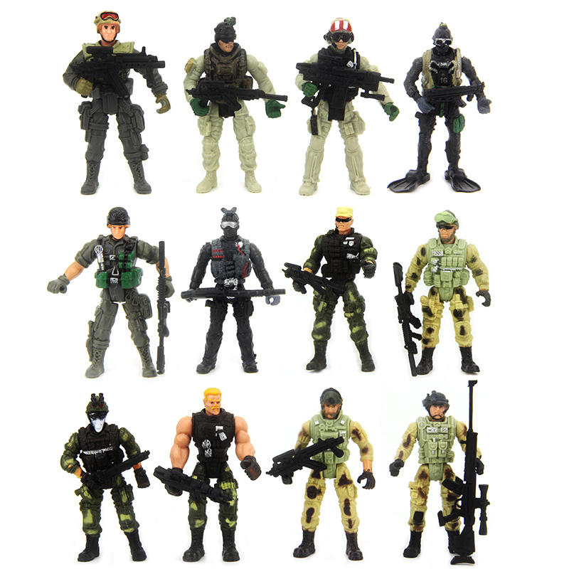 4寸1:18现代士兵兵人CS反恐精英CF穿越火线军事模型人偶关节可动