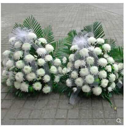 上海鲜花 丧事桌花 祭奠追悼会台花 做七遗像摆放小花篮包送