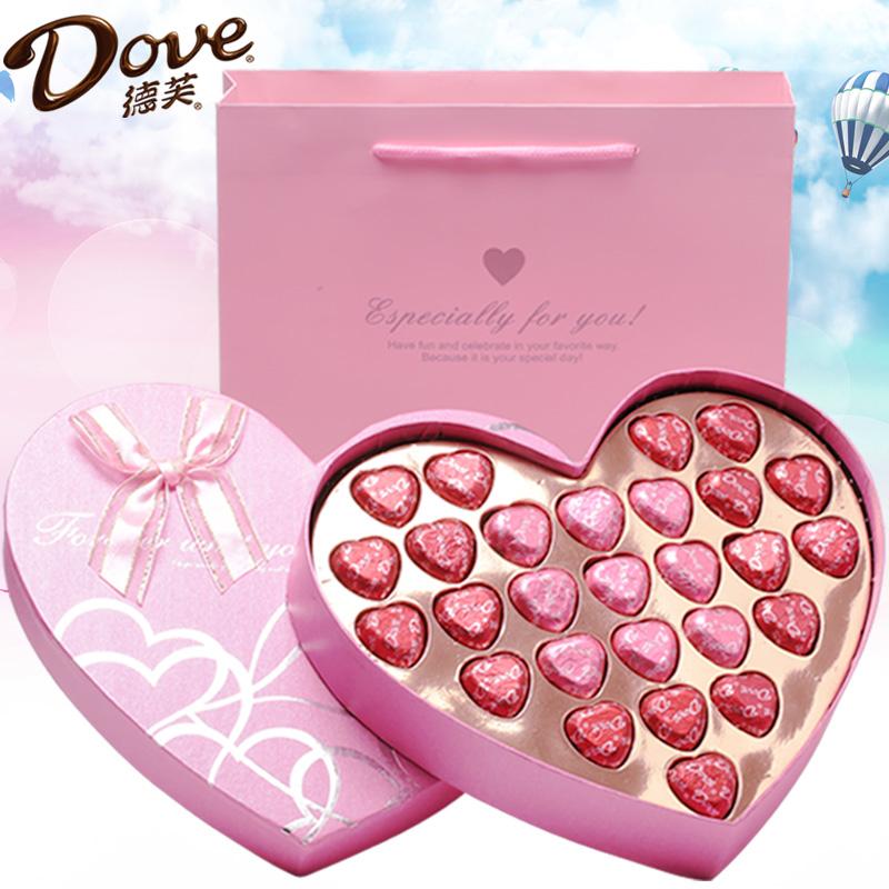 德芙巧克力礼盒装创意心形网红巧克力喜糖男女生日情人节高考礼物
