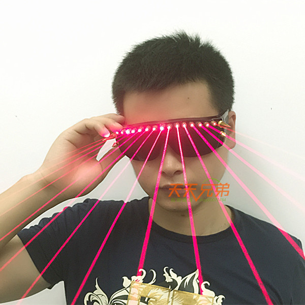 发光激光镭射眼镜创意个性荧光墨镜快手抖音同款