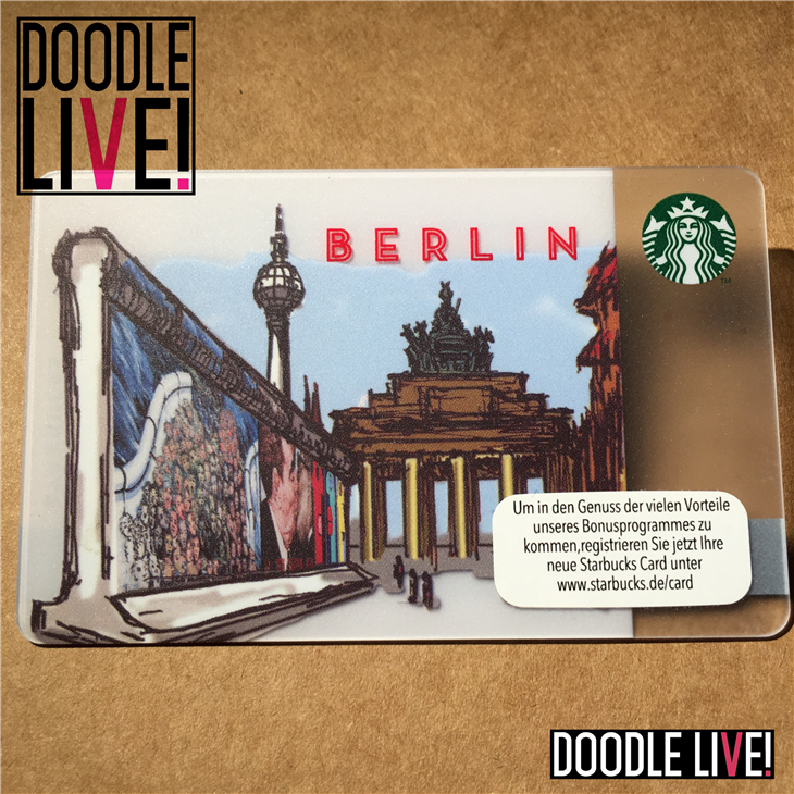 星巴克德国卡收藏2014德国柏林墙国家卡地标卡全新未刮