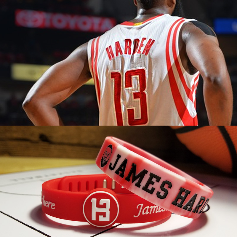 詹姆斯哈登手环腕带13号篮球手腕带周边礼品运动手圈熔岩手环手带