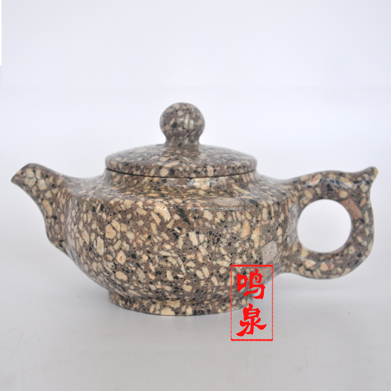 麦饭石茶壶中华麦饭石茶具原石水壶制作的麦饭石茶壶泡茶茶具茶杯