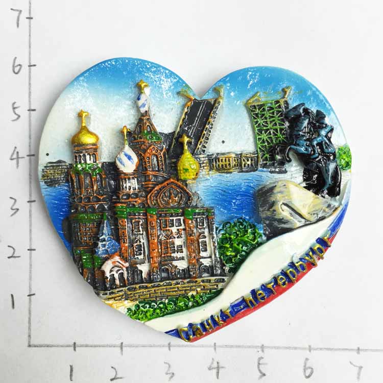 俄罗斯圣彼得堡旅游纪念磁铁冰箱贴 滴血大教堂旅游收藏磁性贴