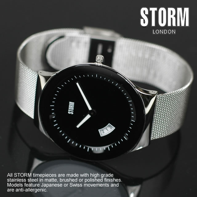 日本代购STORM London英国时尚品牌镜面简洁款手表石英表生日礼物
