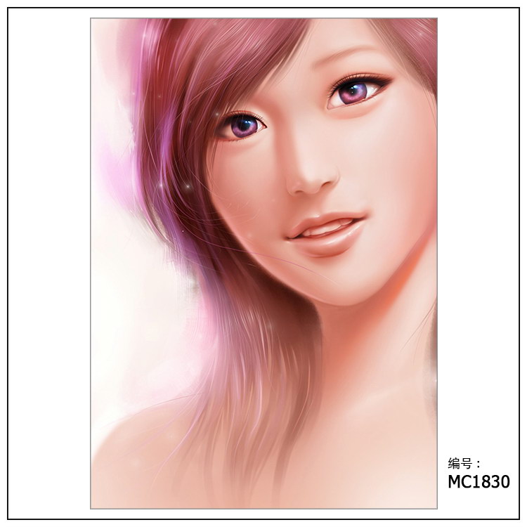 MC 1829/【亚洲少女】创意类 人物人文/布画海报贴画