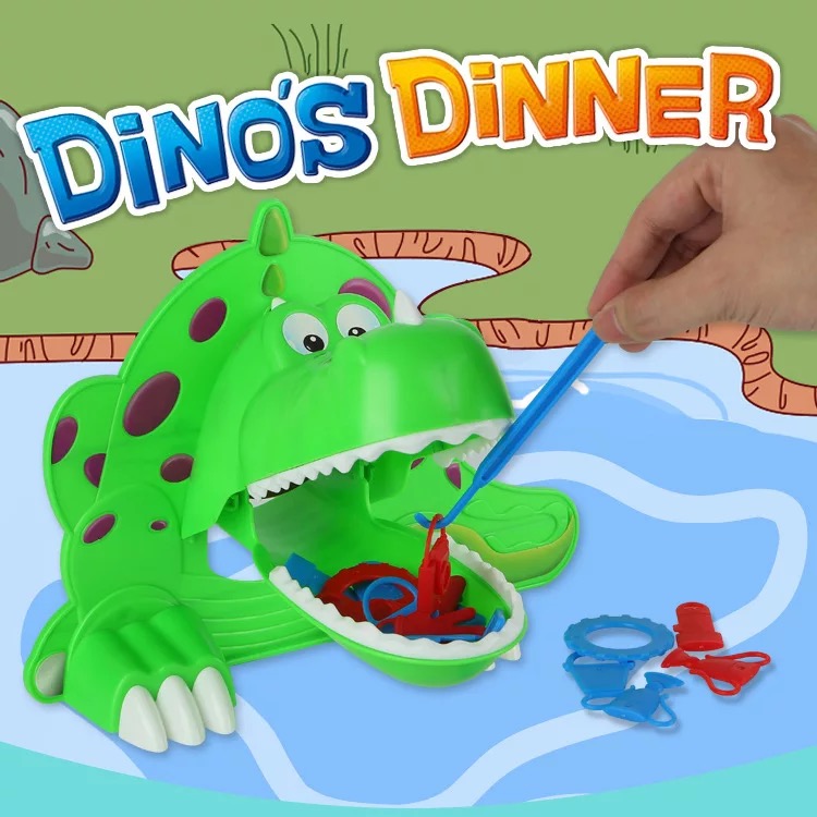 儿童早教饥饿的恐龙晚餐鳄鱼吃东西亲子互动聚会桌面游戏玩具包邮