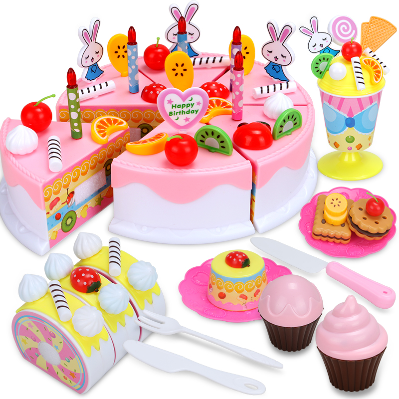 过家家生日蛋糕玩具儿童仿真蛋糕水果切切乐切切看小女孩玩具套装