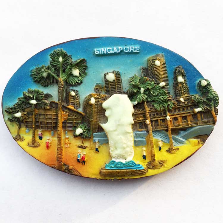 新加坡原单城市街景旅游纪念品磁力贴冰箱贴 创意收藏伴手礼
