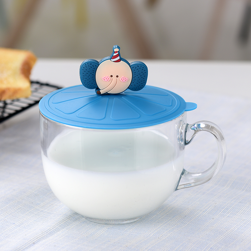 家用大容量玻璃杯子早餐杯马克杯燕麦碗牛奶麦片杯可爱茶杯带盖勺