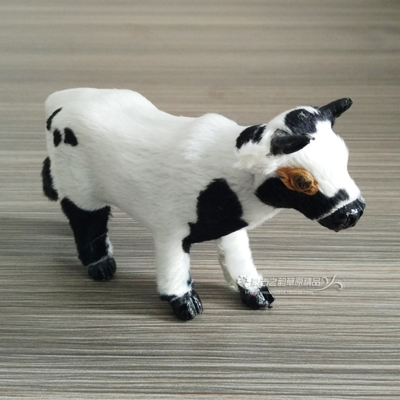 仿真黑白花奶牛小号动物模型内蒙古工艺品草原旅游纪念品小母牛