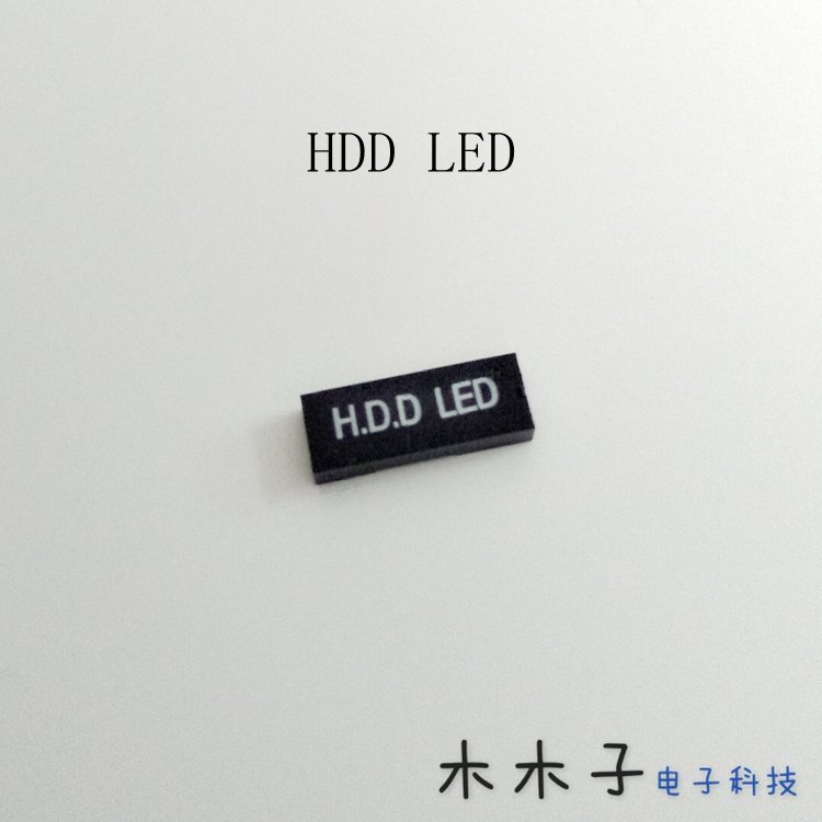 电脑机箱硬盘指示灯杜邦胶壳 HDD LED插头 2.54mm间距 指示灯接口