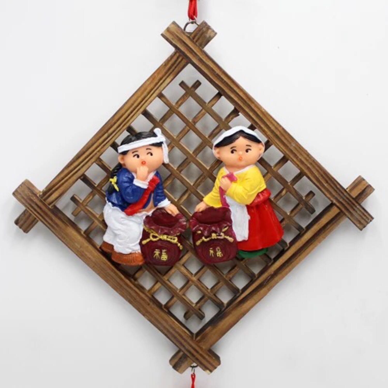 韩式装饰挂件木框装饰墙面料理店开业装修创意朝鲜民俗木框挂件