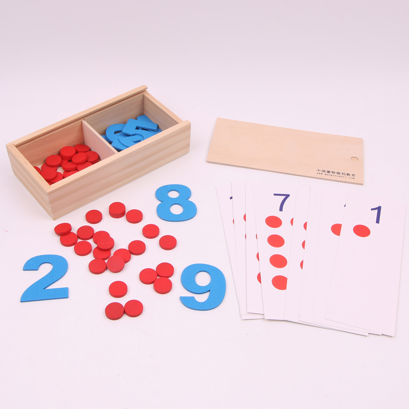 幼儿园儿童益智玩具早教认识数字与筹码 带卡片奇数偶数概念
