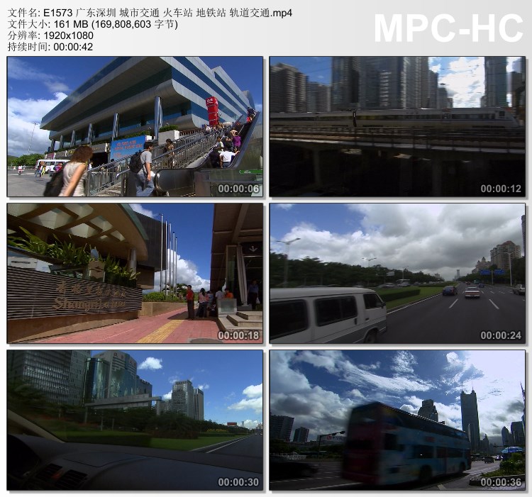 广东深圳城市交通 火车站 地铁站 轨道交通 实拍视频素材