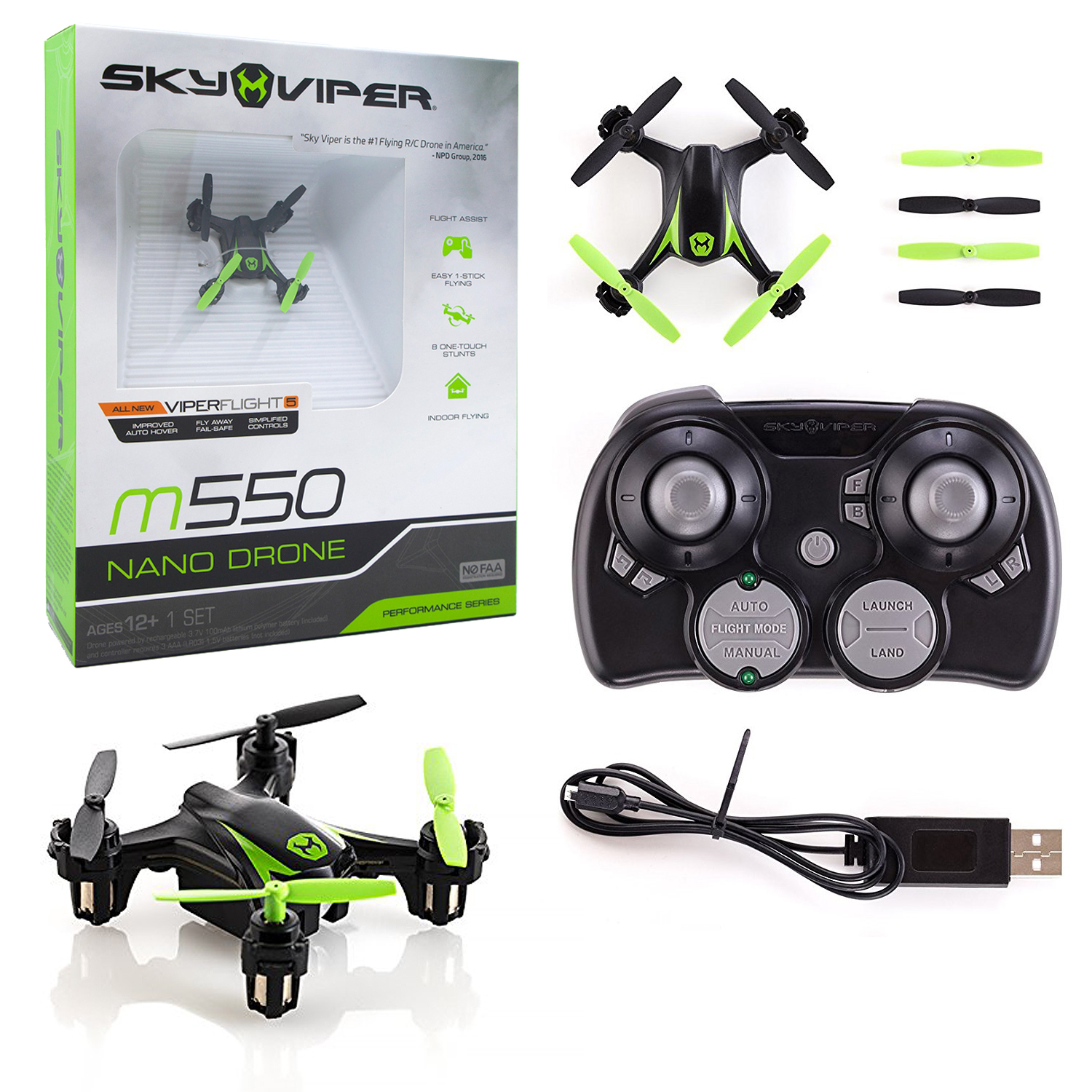 sky viper nano drone迷你特技翻遥控飞机M550掌上小型四轴飞行器