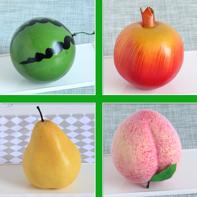 仿真水果西瓜模型假石榴桃子梨子道具水果蔬菜摆设装饰品泡沫果蔬