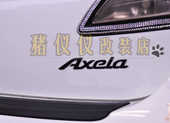 台湾马自达3 星骋 昂克赛拉 改装碳纤维Axela车标 铭牌标志 尾标