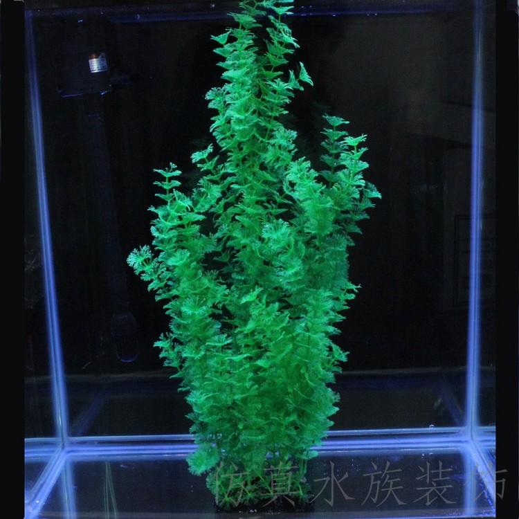 包邮仿真大号水草鱼缸水族装饰品造景摆件塑料假水草60CM