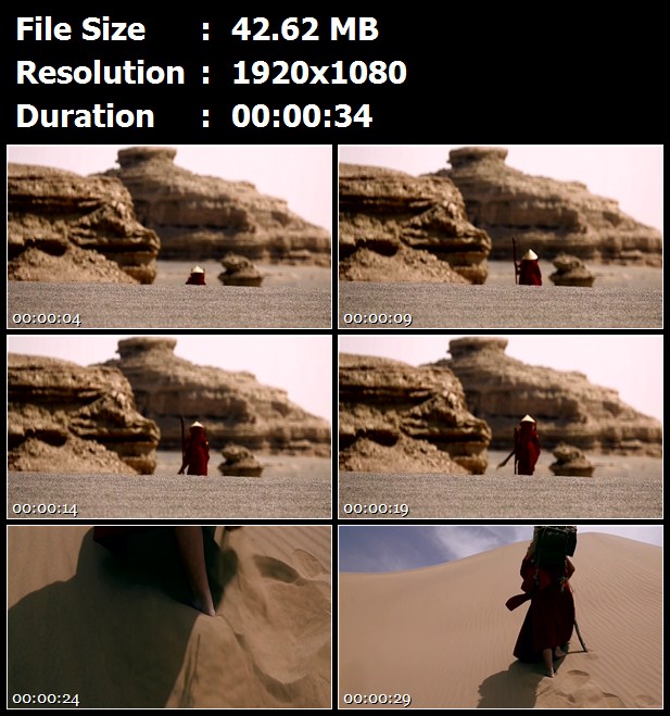 和尚僧人隔壁沙漠大漠背影赶路沙子穿越大漠高清实拍视频素材