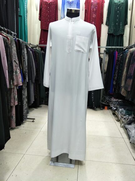 穆斯林民族夏季新款男士男装长袍 礼拜服长款套头格米素大码长衫