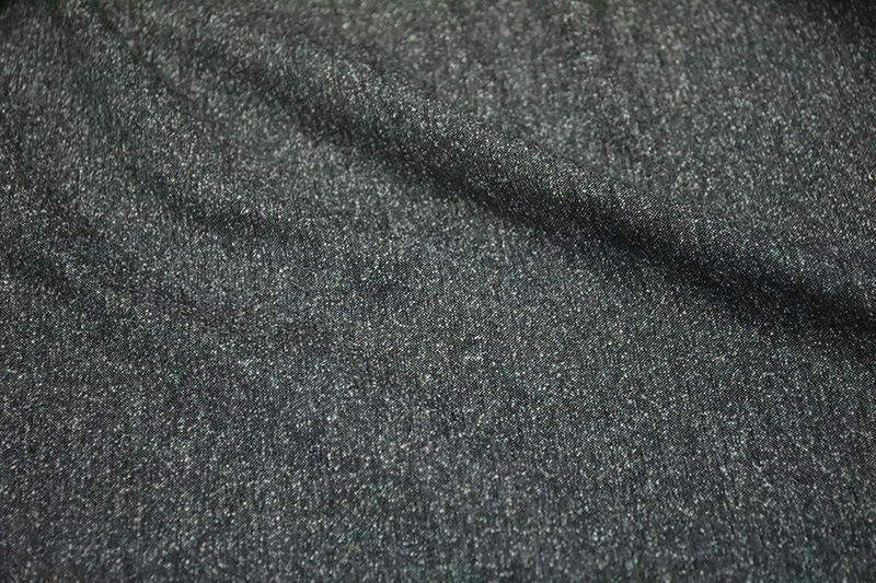 意大利进口钢花黑灰白精纺羊毛面料羊毛混纺高支服装布料高科技