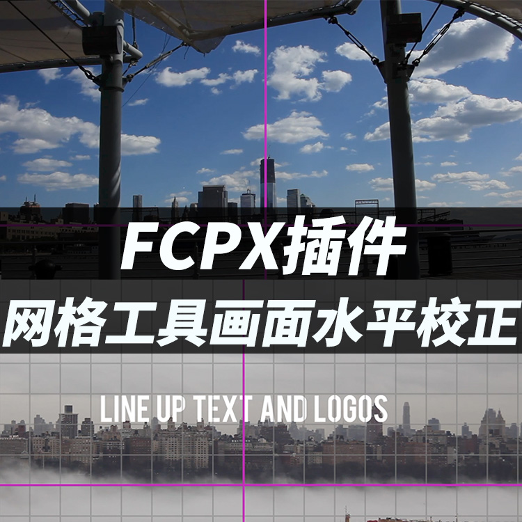 FCPX插件LEVELER图像画面水平校正网络工具参考线