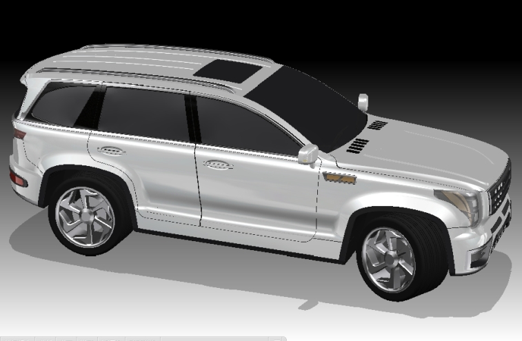 原创越野汽车轿车UG车模图纸3D三维模型曲面学习资料素材文件