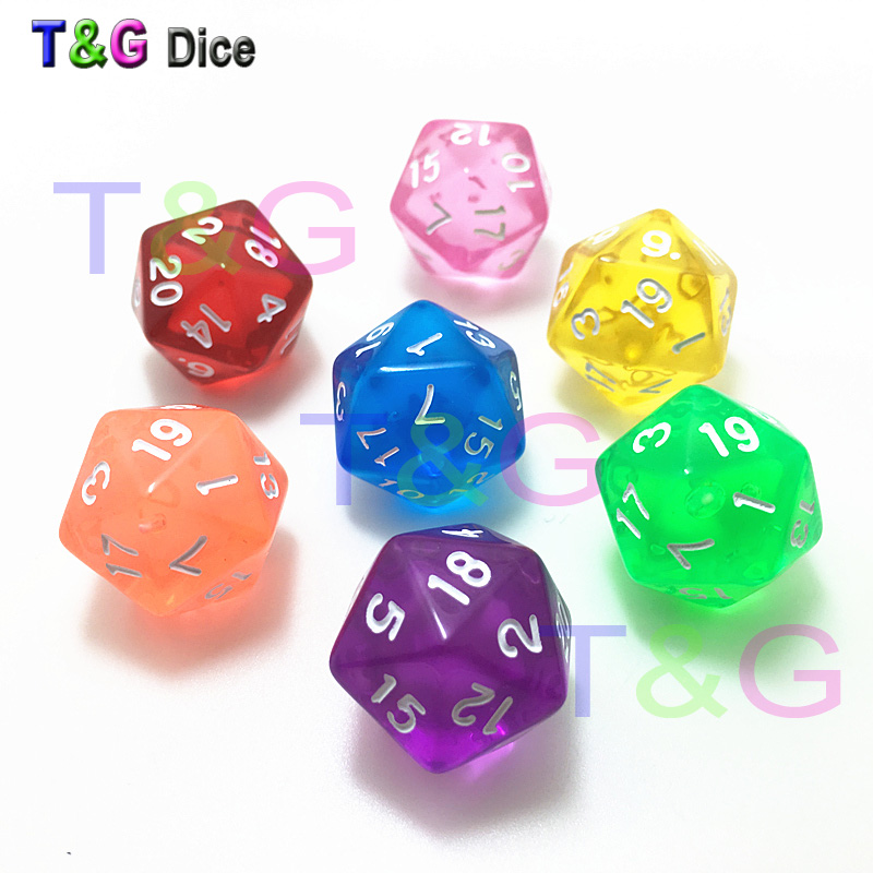 多面数字骰子跑团色子D4D5D8D10D12D20桌游dice10粒装颜色随机发