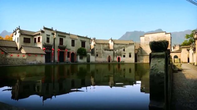 大气复古中国风农村宏伟徽派建筑 记忆中的家乡农村景象视频素材
