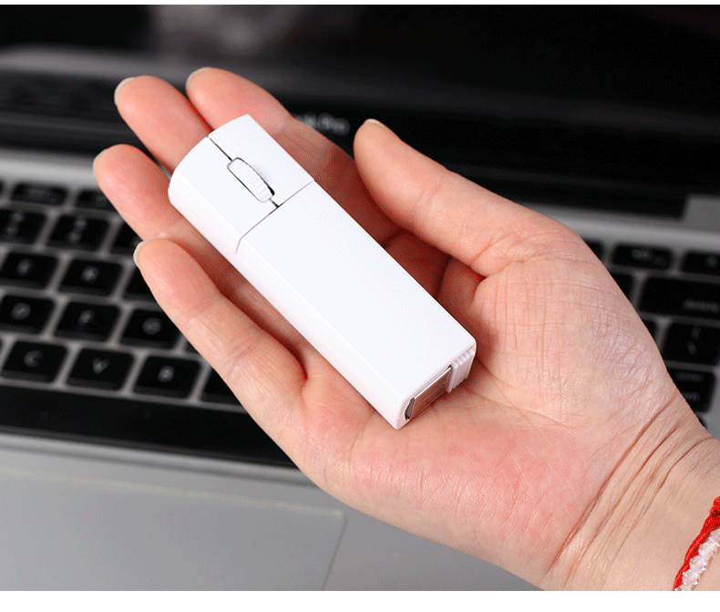 小巧便携无线鼠标可充电2.4G超薄小鼠标笔记本台式通用带激光指示