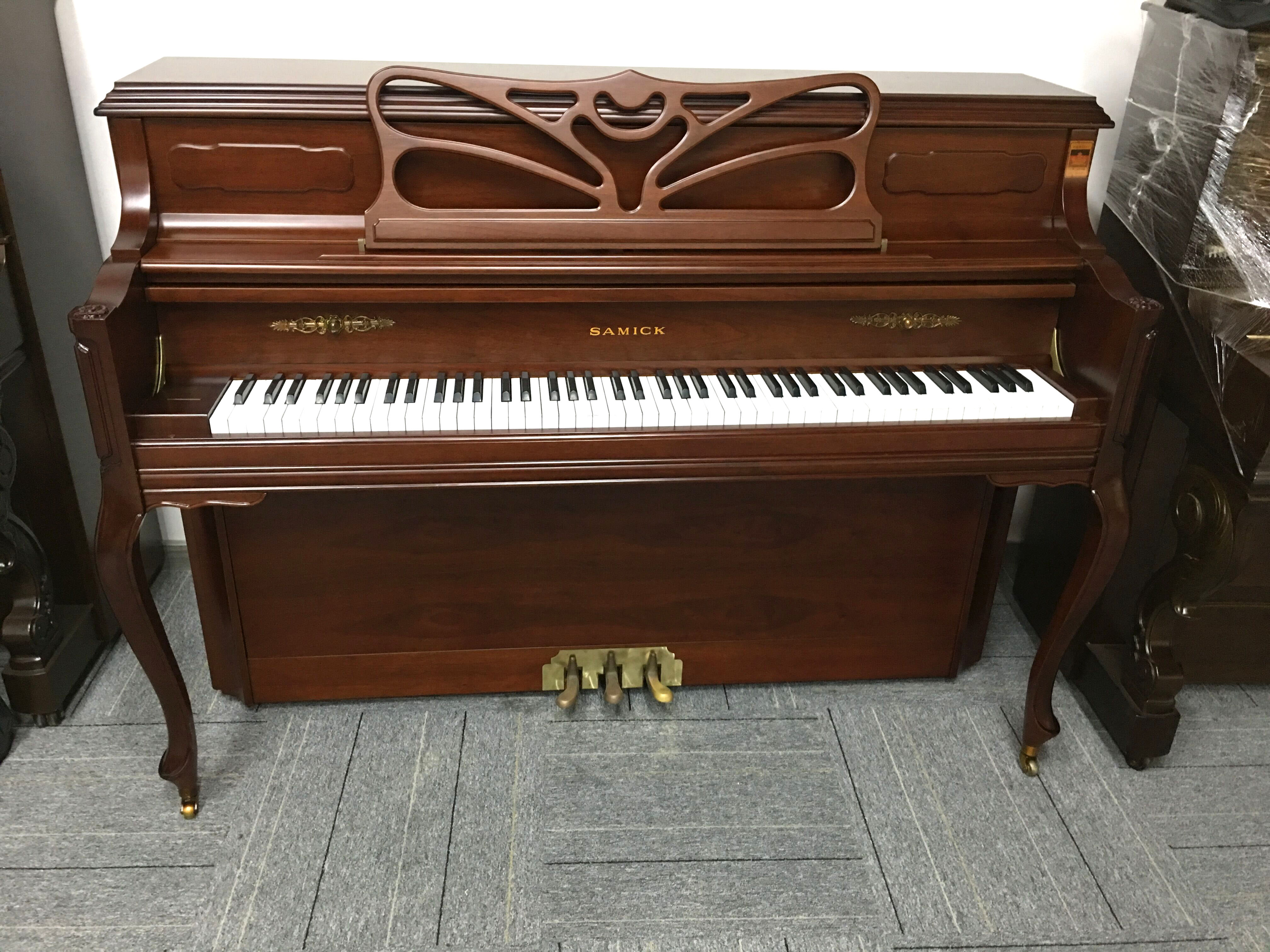 广州二手钢琴 韩国原装进口二手钢琴三益SC-504 原木色状态好