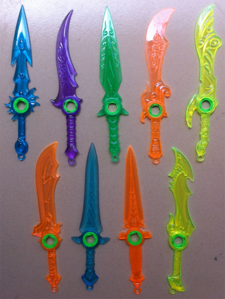 【包邮】三国英雄水晶刀剑 透明塑料剑兵器动漫游戏玩具道具