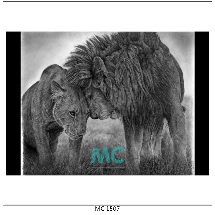 MC 1507/【狮子】动物 霸气 有爱/布画海报贴画