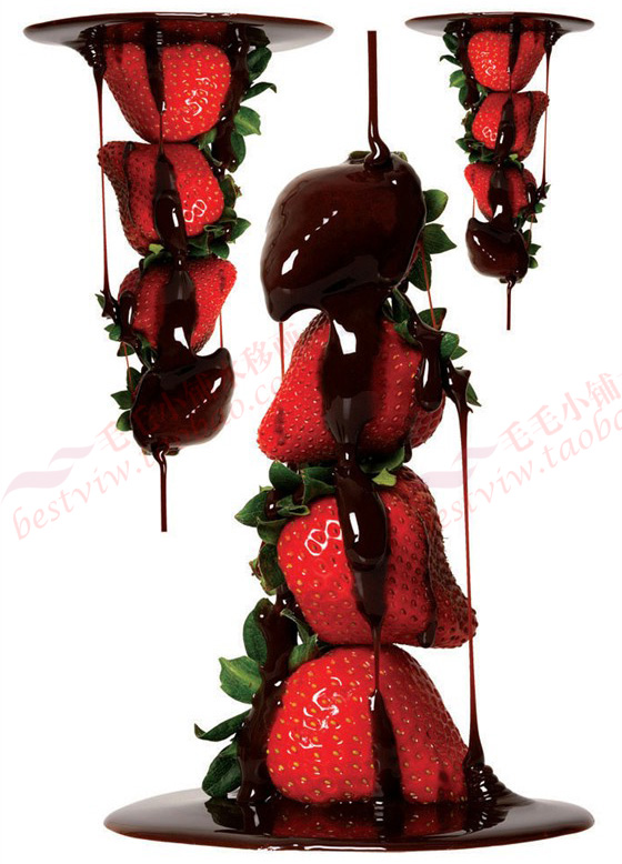 90-37 巧克力草莓毛毛小铺水移画节日喜庆厨房装饰瓷砖贴冰箱贴