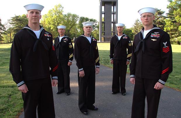 军版原品美国海军水兵服US NAVY水手服美军黑色礼服制服上衣进口