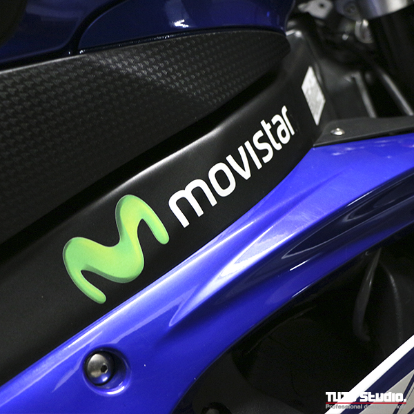 TUTU圖圖車貼 MOVISTAR YAMAHA罗西15年赞助商贴纸 摩托车反光贴
