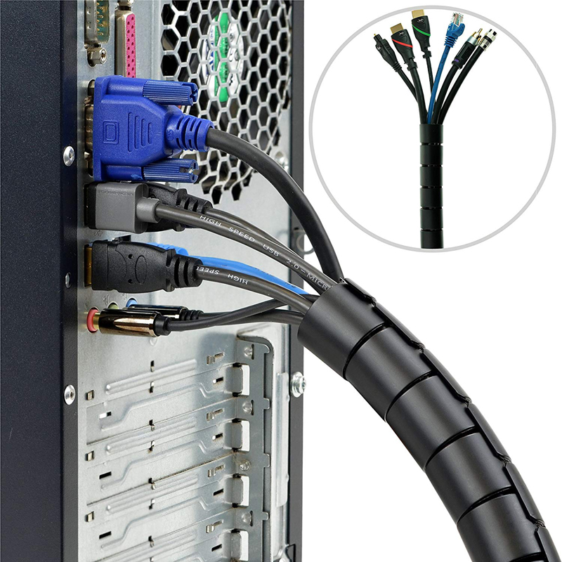 包线管电线收纳缠绕管电脑整理固定保护套机柜束线装饰理线器