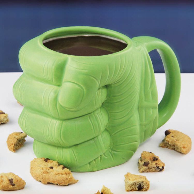 创意卡通欧式绿手绿巨人陶瓷杯子水杯 咖啡杯 绿拳头酒杯马克杯
