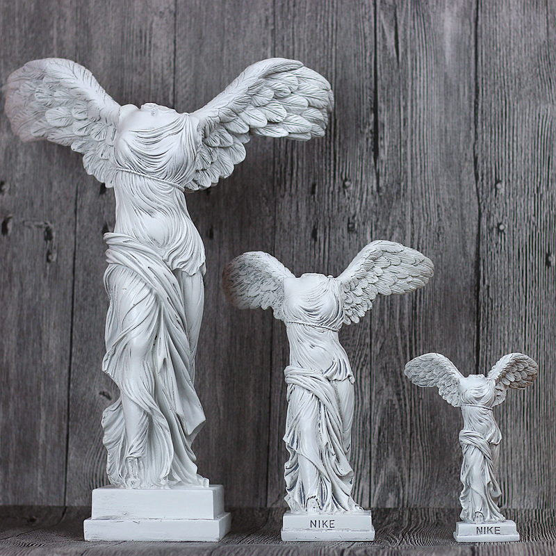 希腊神话人物胜利女神雕塑像摆件卢浮宫创意树脂工艺家居软装饰品