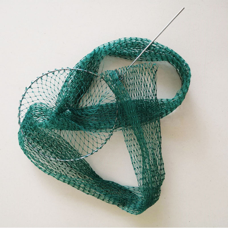 尼龙丝鱼护网兜野钓鱼兜渔护折叠折叠铁圈可折叠小鱼护包邮