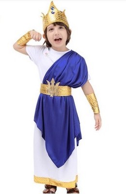 万圣节希腊 罗马王子表演服化妆舞会 派对舞蹈服服装儿童男童
