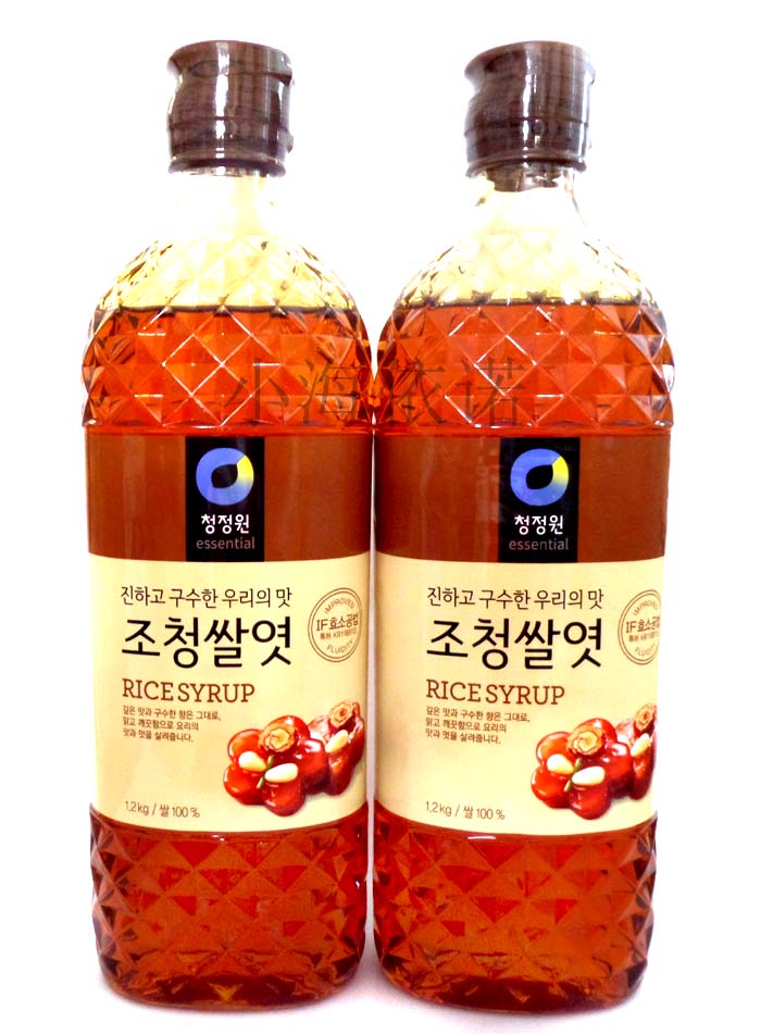 满2瓶包邮韩国进口食品清净园糖稀大米糖稀糖浆麦芽糖稀水怡1200g