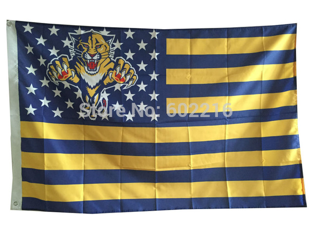 外贸佛罗里达美洲豹队球迷旗帜NHL Florida Panthers Flag A09