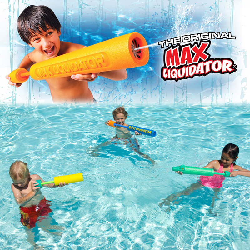 Max liquidator游泳池打水仗水上乐园戏水玩具珍珠棉水枪漂浮水面