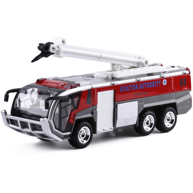 蒂雅多合金车机场消防车模型儿童玩具车工程车模型男孩玩具声光