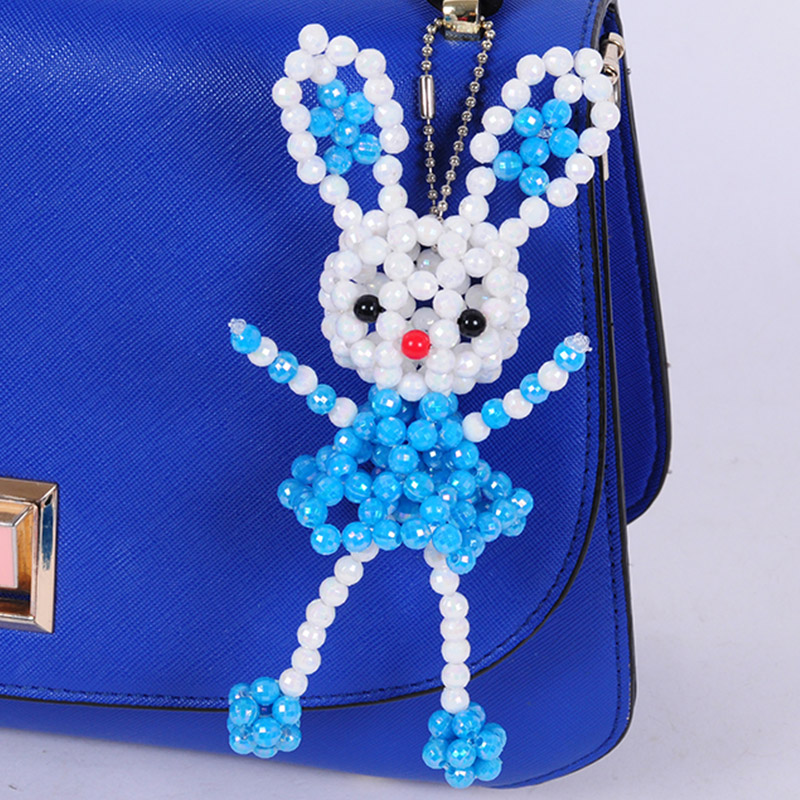 创意时尚亚克力手工串珠挂件制作动物公主裙兔子摆件材料包